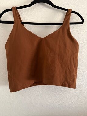 Lululemon Tank Top Built in Bra Brown XL Athletic